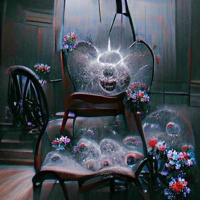 Electric Chair: Surreal Horror in Doré Style