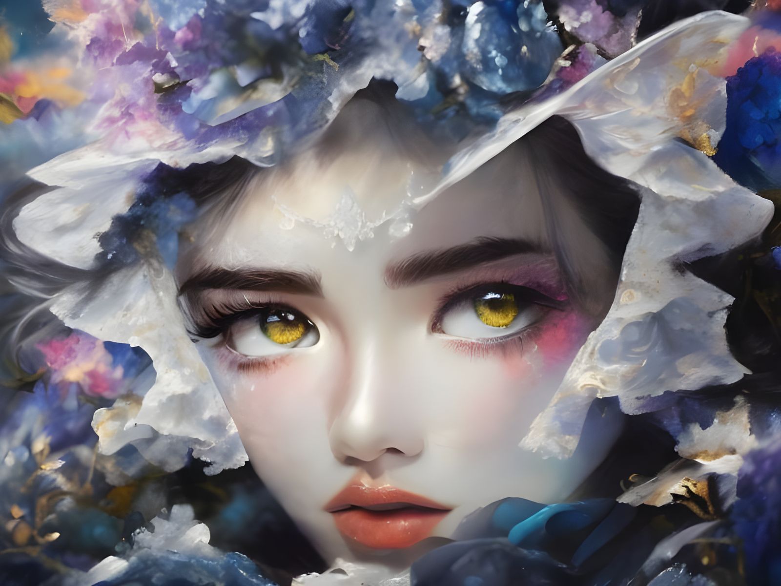 Intense Spatterpaint Art in Metal Filigree Room