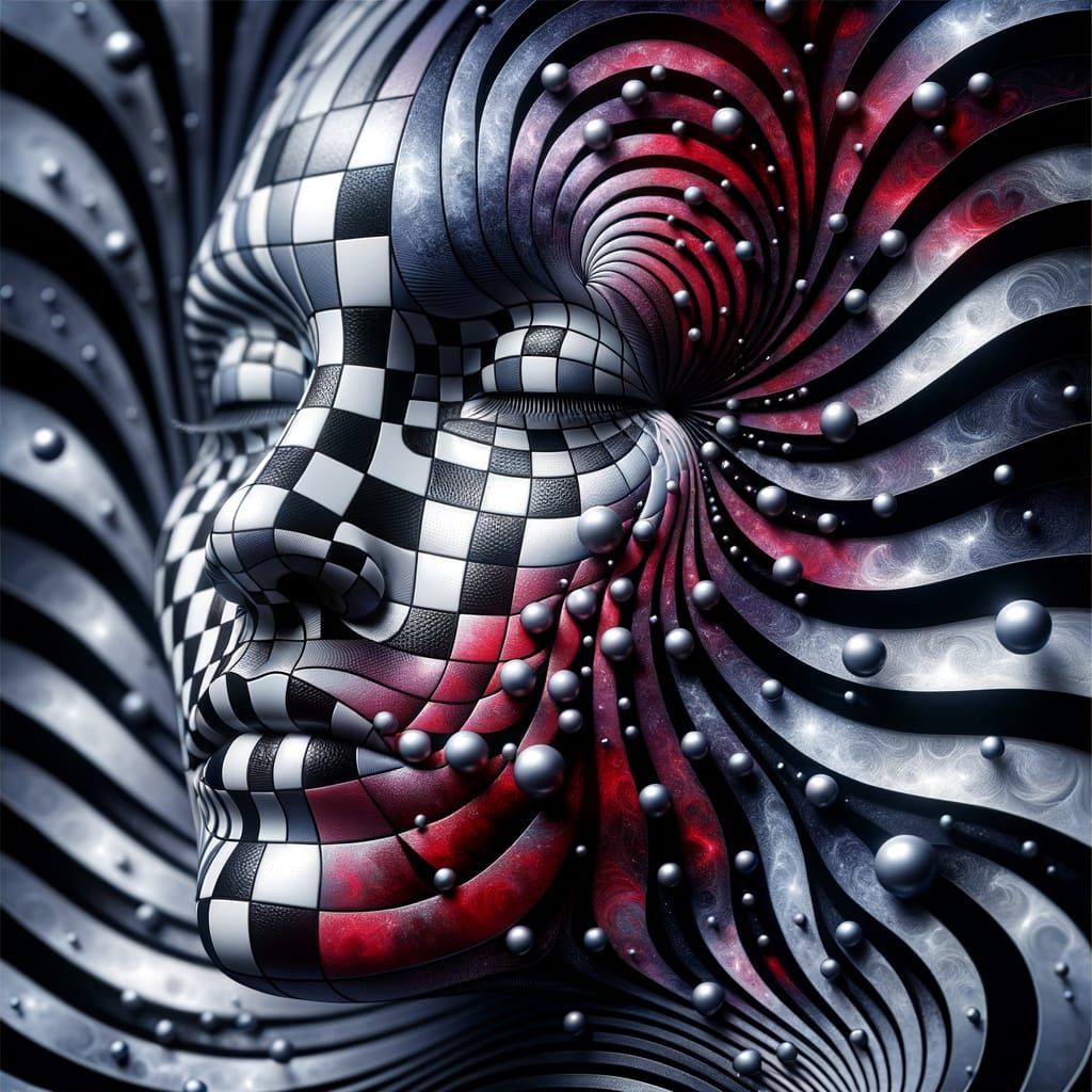 Face Materializing from Mathematical Patterns