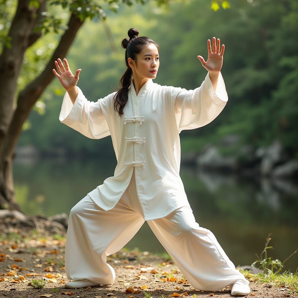 Tai Chi Practitioner in Wu Guanzhong Style