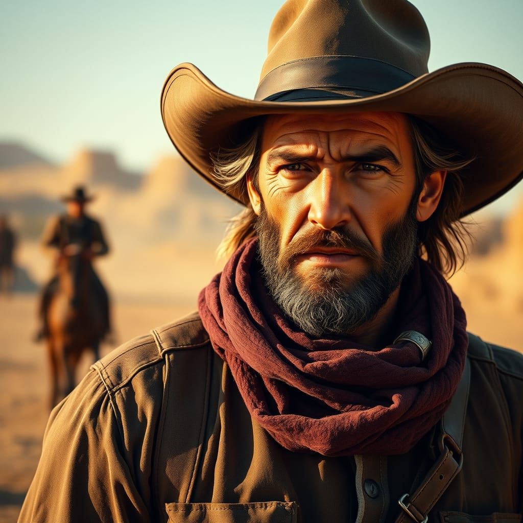 Weathered Cowboy of the American West