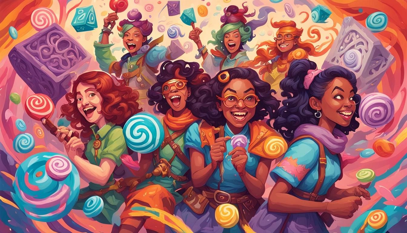Geeky Women Enjoying D&D in Candyland
