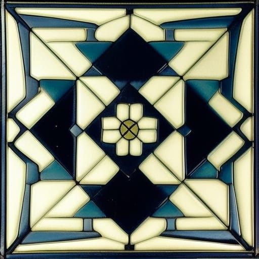 Art Deco Tile Design in Syd Mead Style