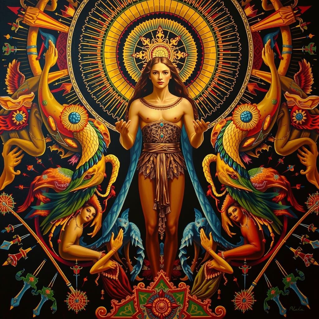 Masterpiece Painting of Beauty and Truth