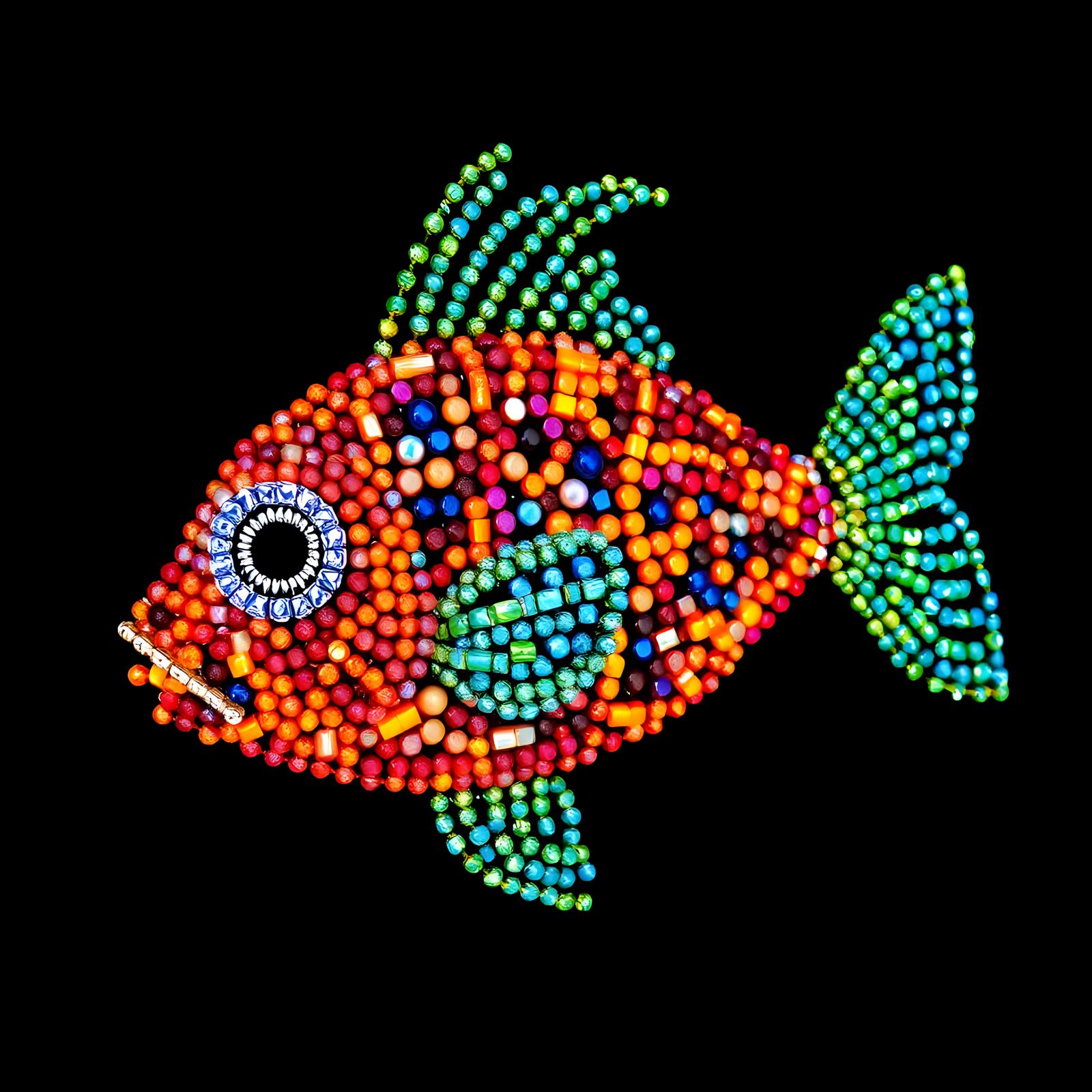 Beaded Fish Art: Sparkling Aquatic Creation