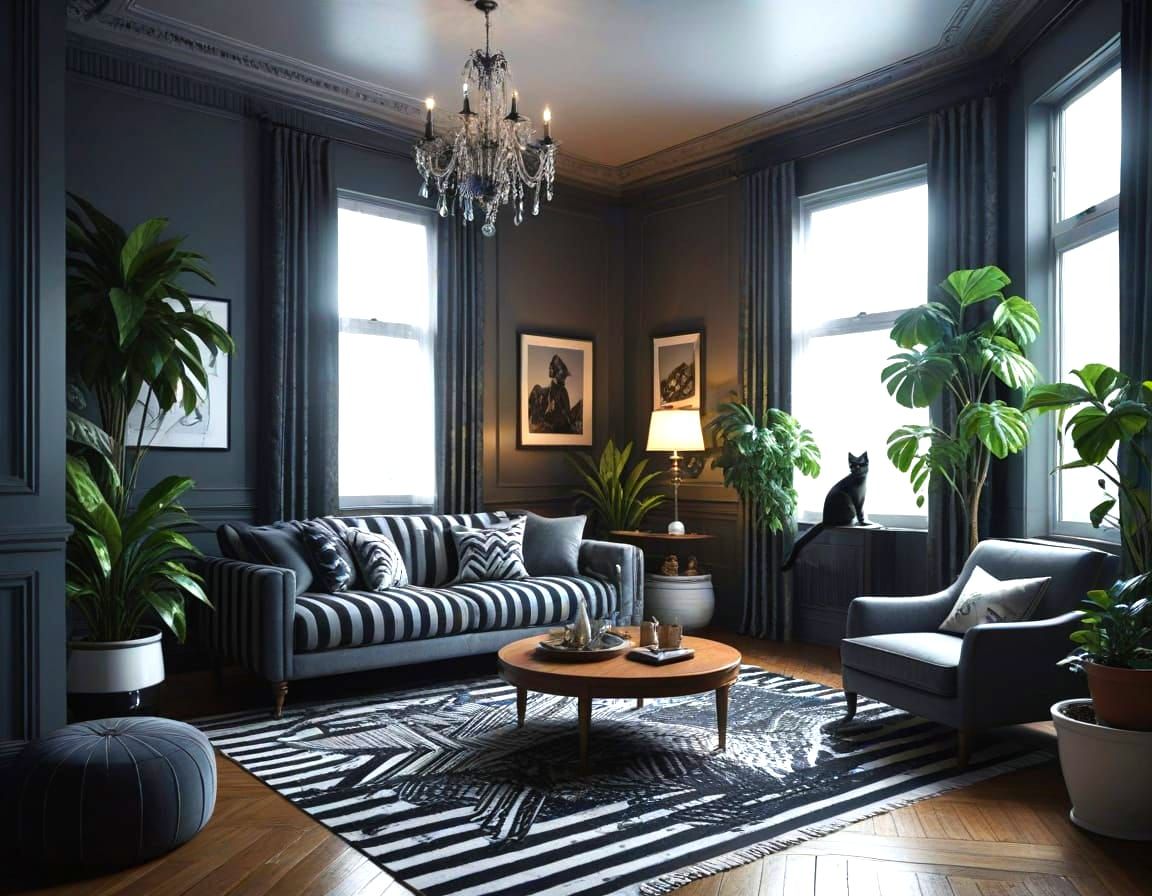 The Stripe-Obsessed Designer’s Living Room