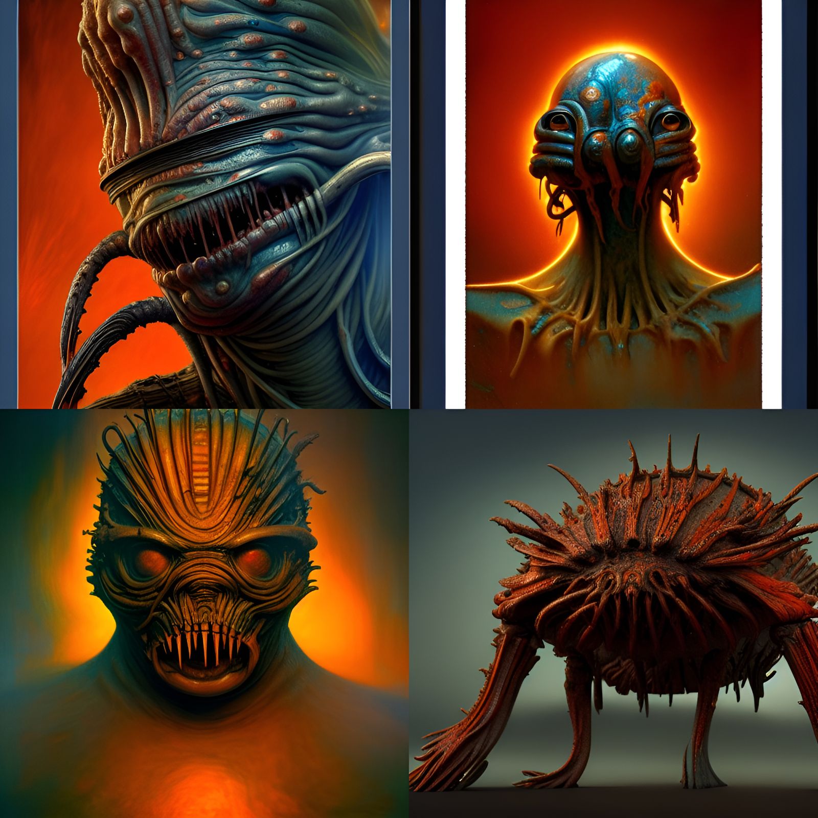 Grotesque Creature in a Sludge Pool: Digital Art