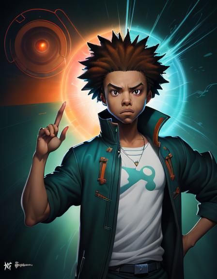 Huey Freeman Anime-Style Splash Art
