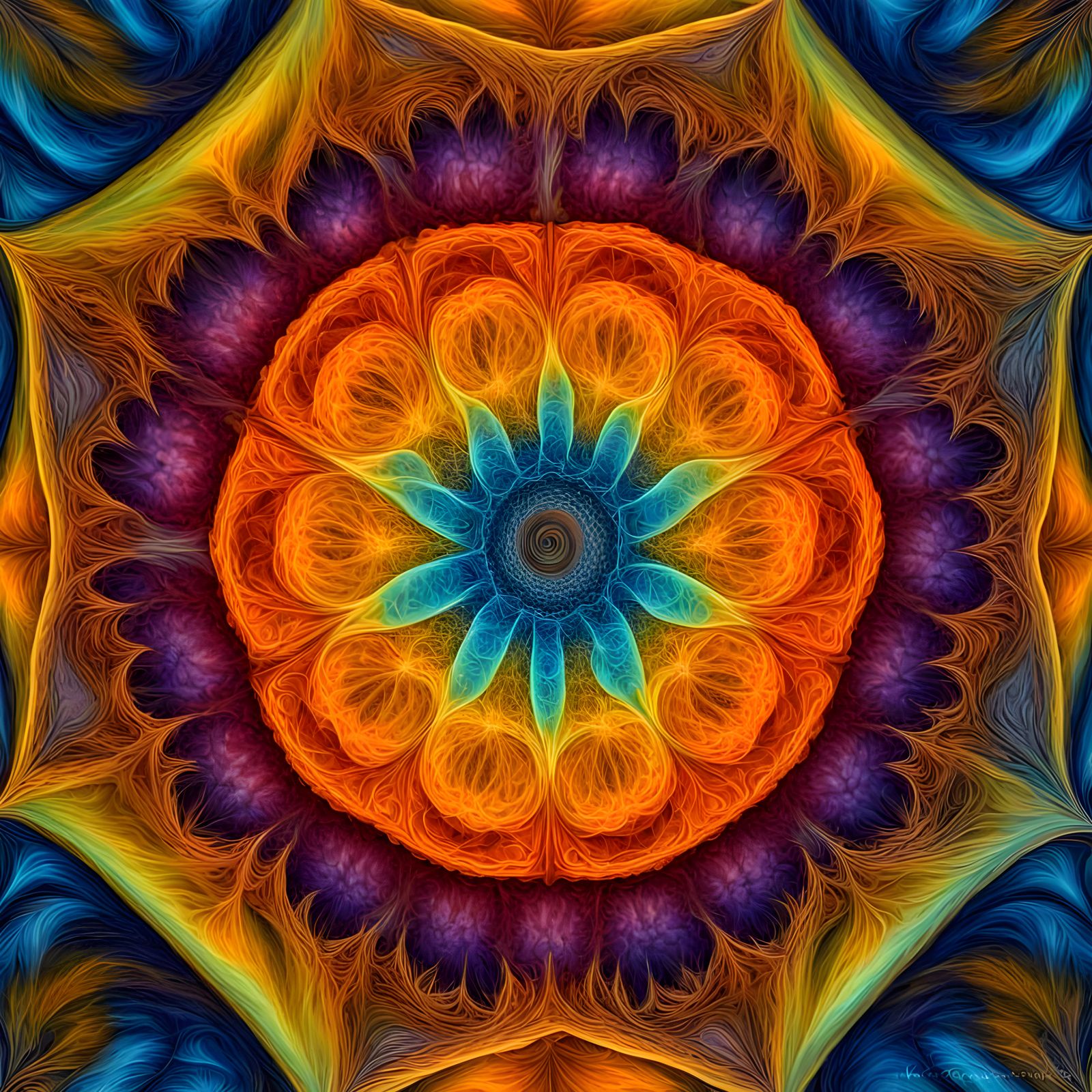 Interdimensional Fractal in Acrylic Art Style