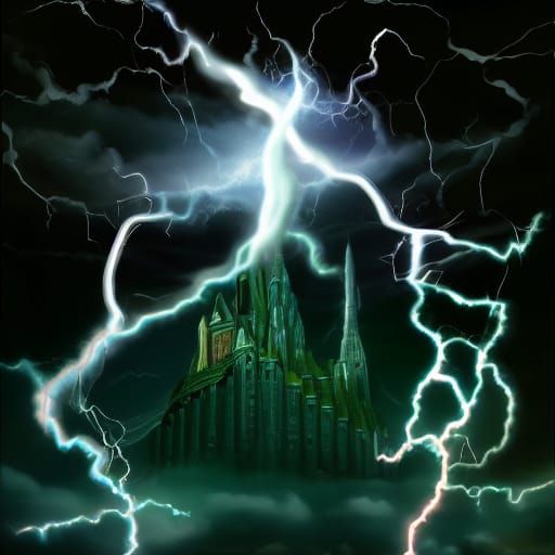 Sorcery Spellcasting in a Hyperdetailed Matte Painting