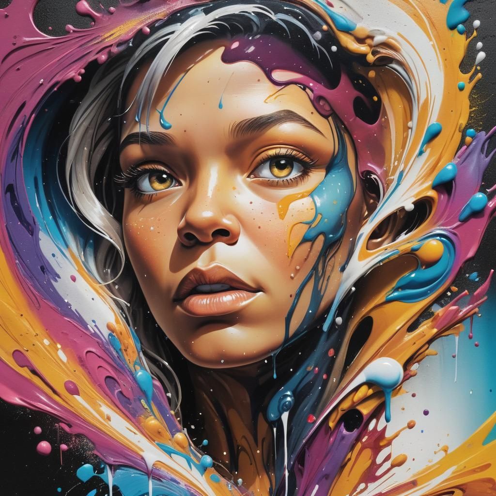 Vibrant Graffiti Art in Polychromatic Hues