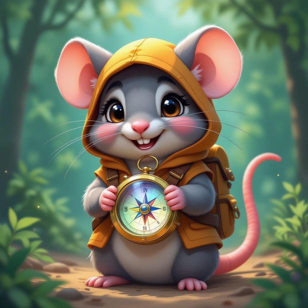 Sanrio Explorer Rat With Compass - Concept Art