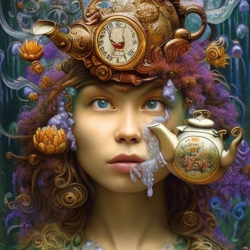 Wisdom Ben-Day teapot foot Gollem train