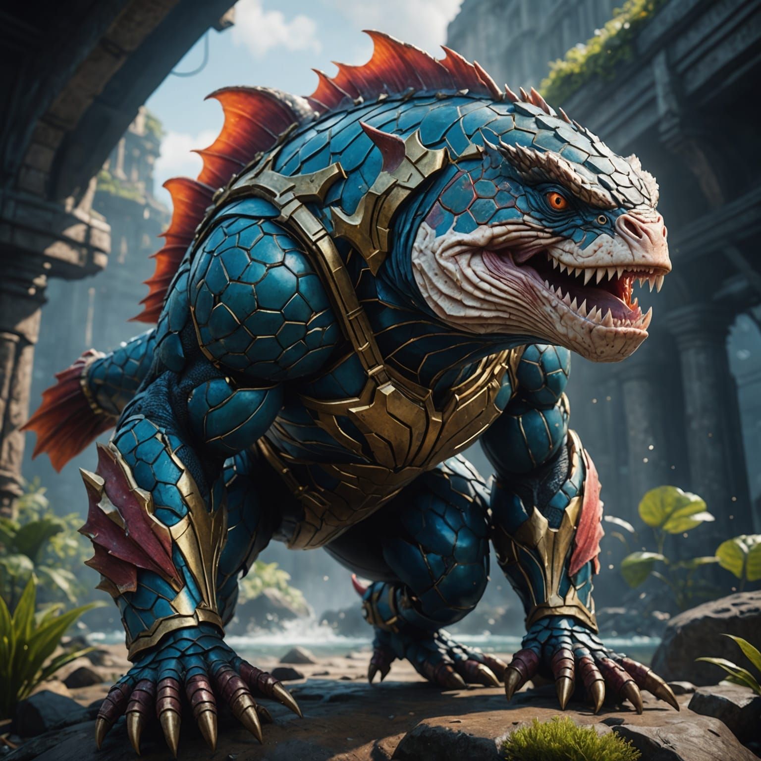 Super Grouper Superhero Concept Art