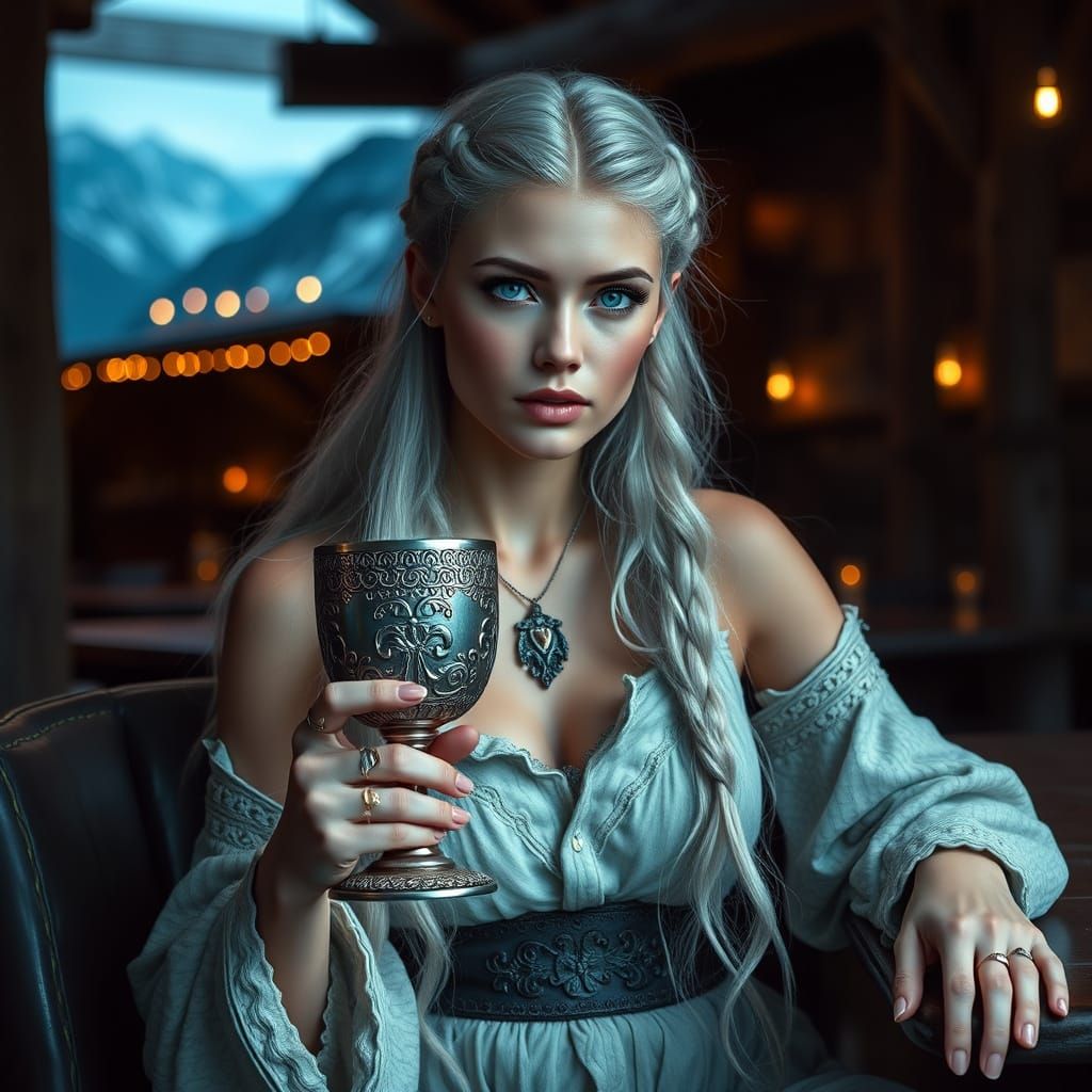 Viking Goddess in Medieval Tavern