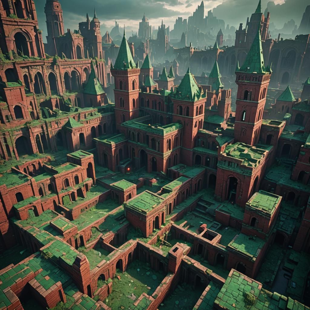 Mystical Ancient City Covered in Cursed Bricks