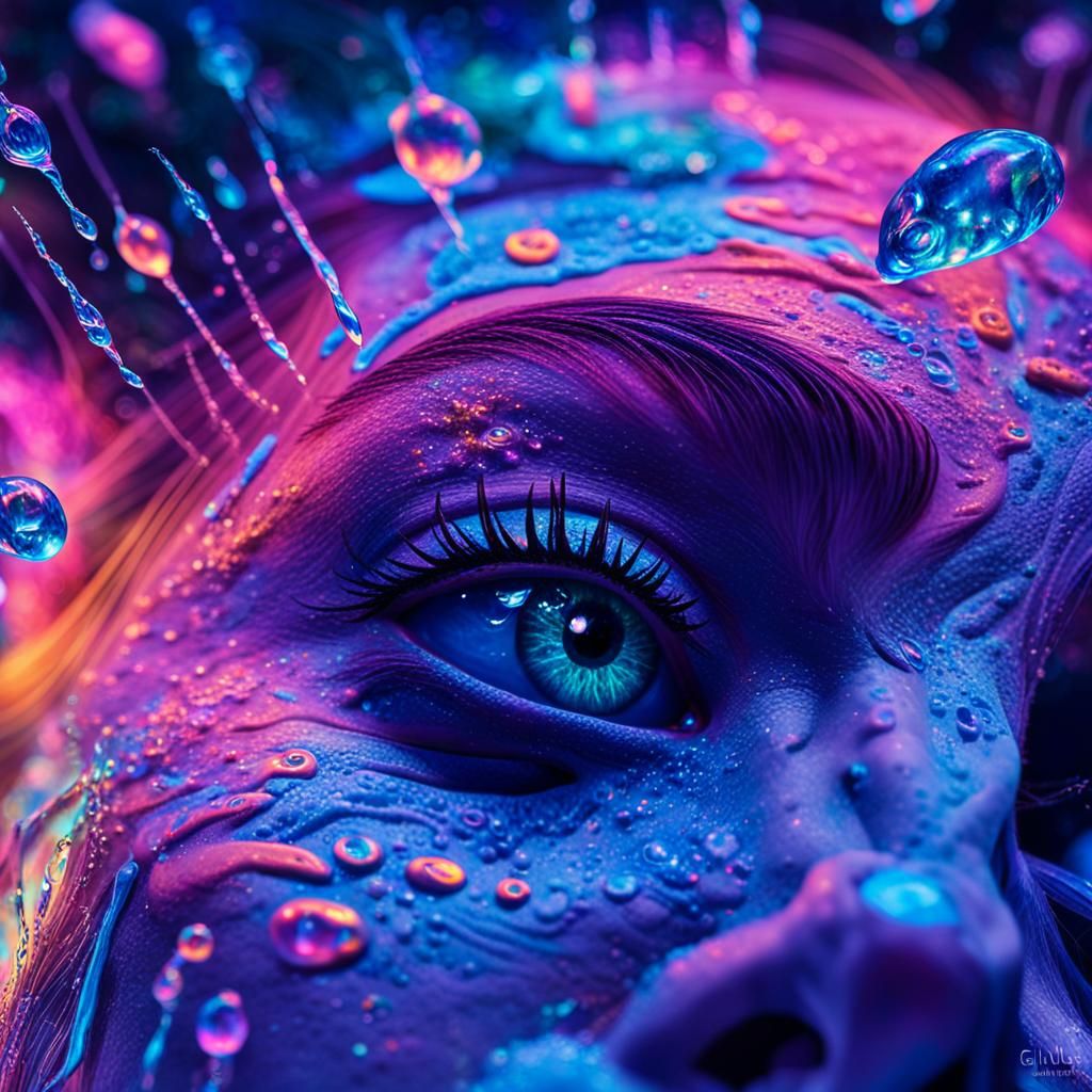 Cosmic Woman Pierces Astral Realms in Surreal Portrait