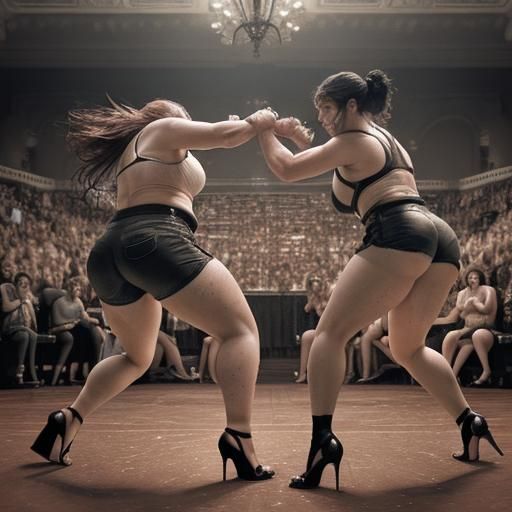 Dramatic Fight Scene in Hyperrealistic Detail