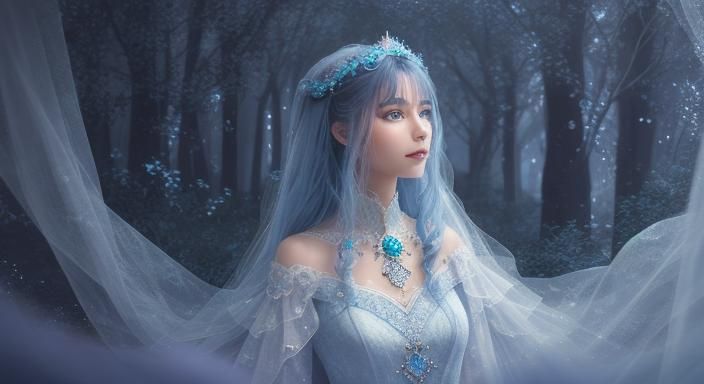 Celestial Lunar Warrior in a Starry Night Fantasy