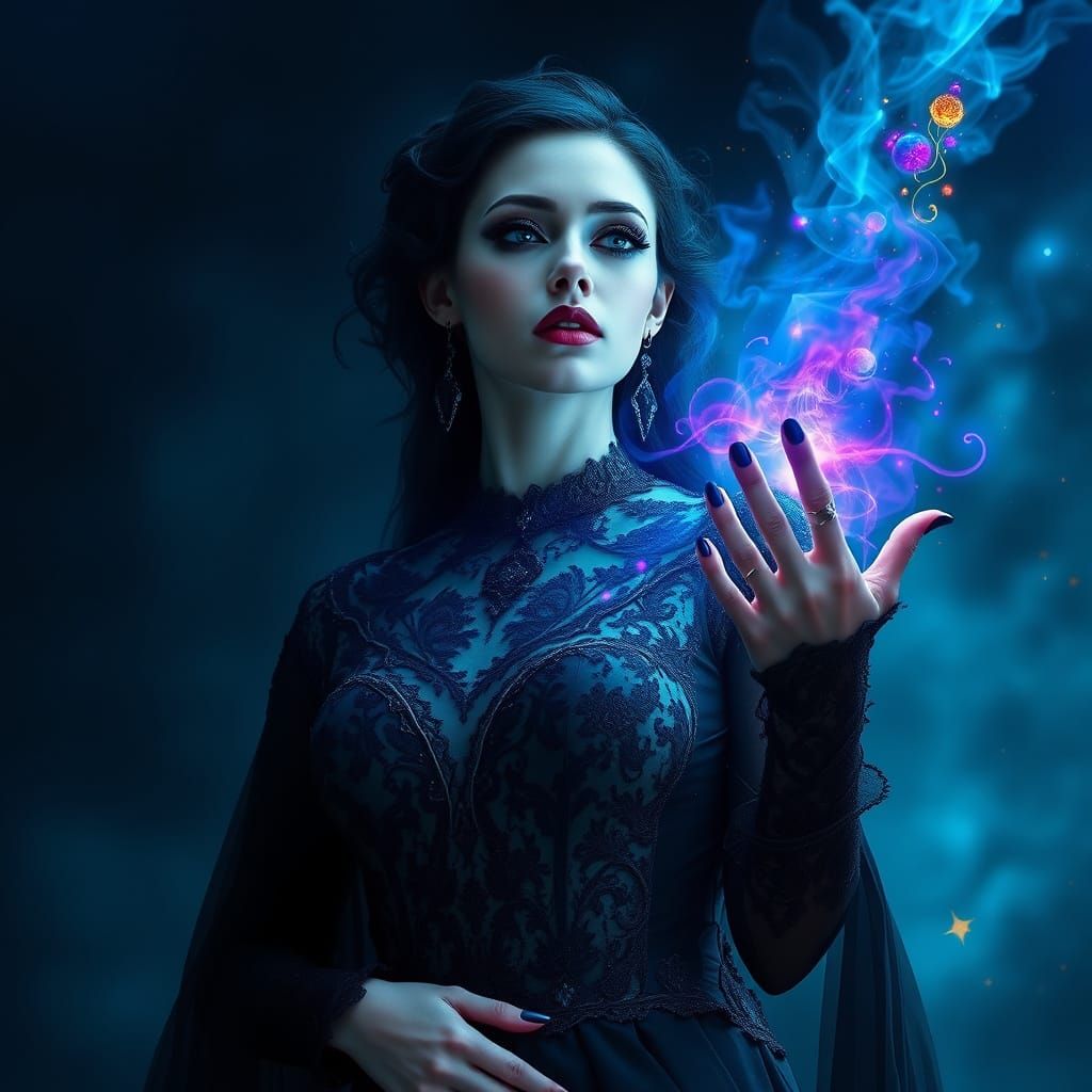 Ethereal Gothic Goddess in Astral Projection