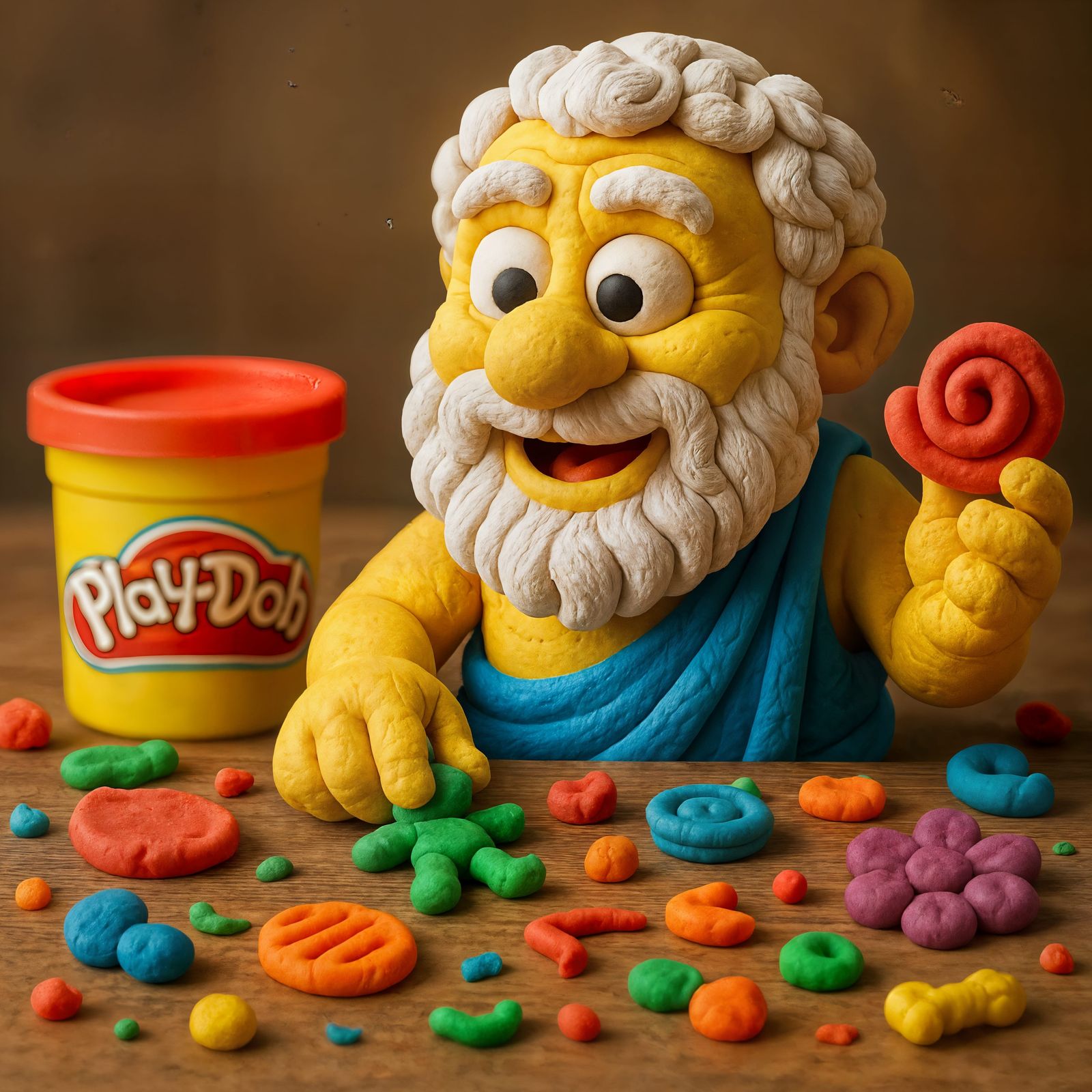 Play-Doh Plato Having Fun: Detailed CGI Render