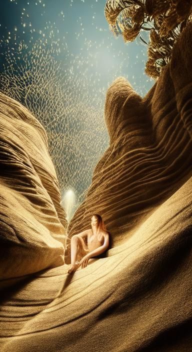 Benagil Sea Cave: Golden Sand and Sunlight in 8k