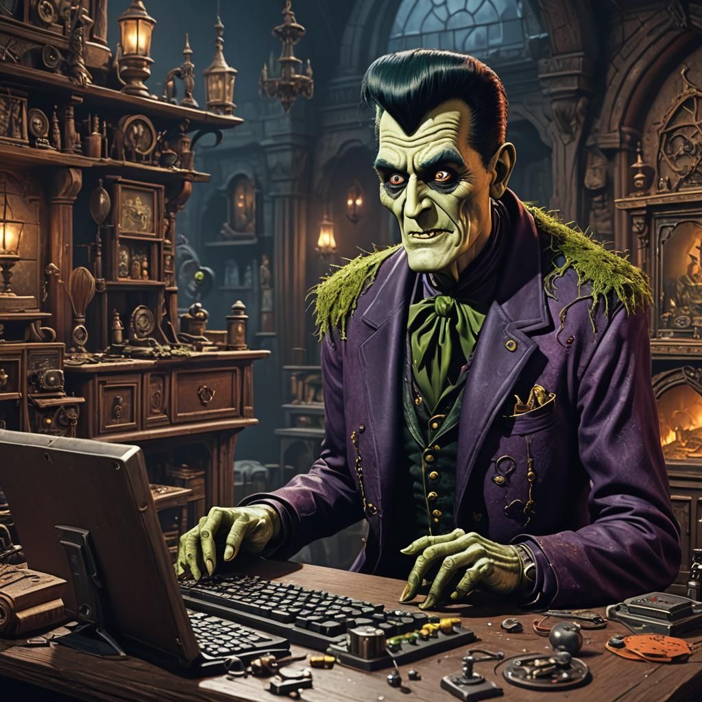 Eddie Munster's High-Tech Haunt: A Matte Painting