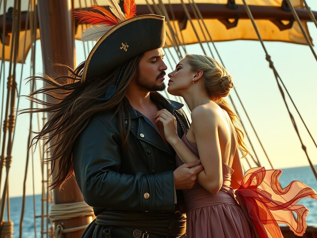 Regal Pirate-Woman in Epic Romance