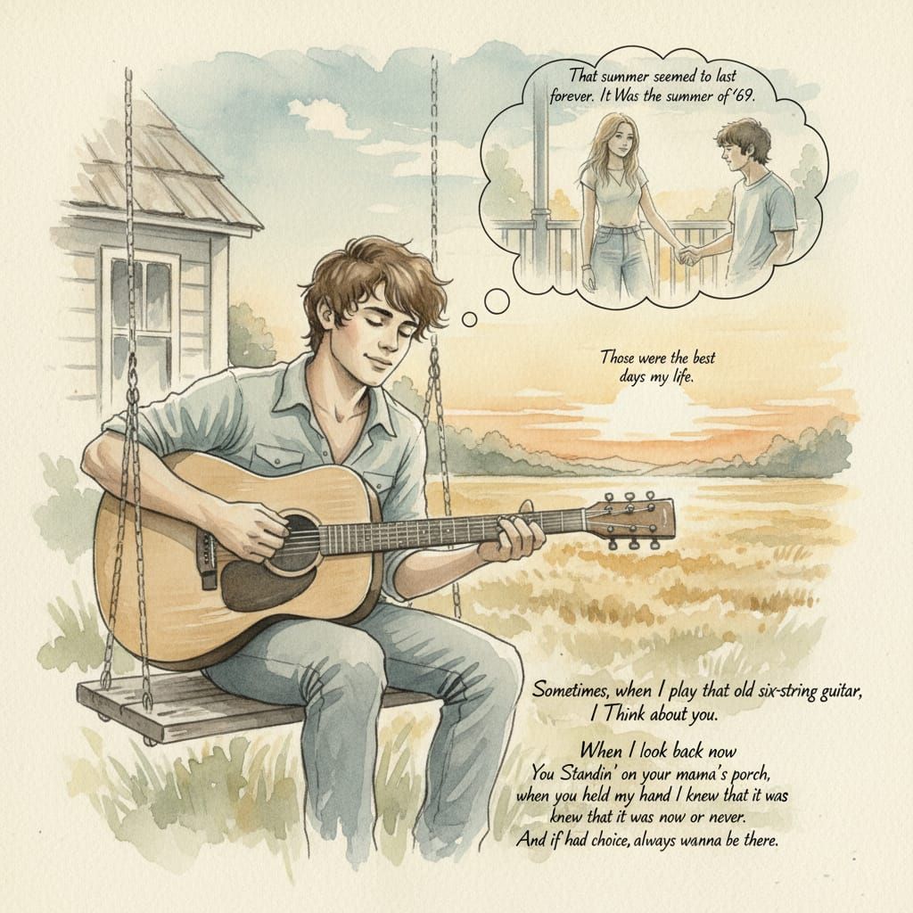 Melancholic Summer Memories in Vintage Watercolour