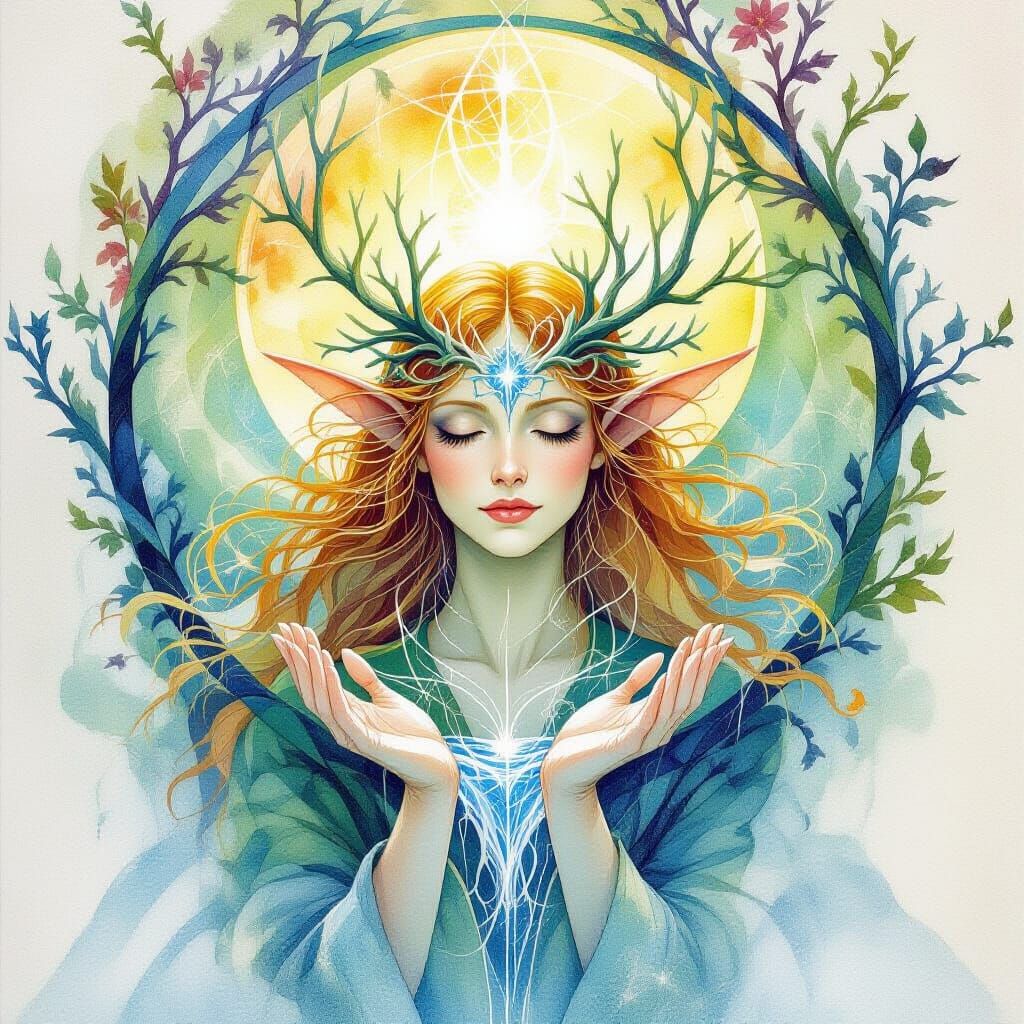 Surreal Spring Equinox Sacred Geometry Fantasy