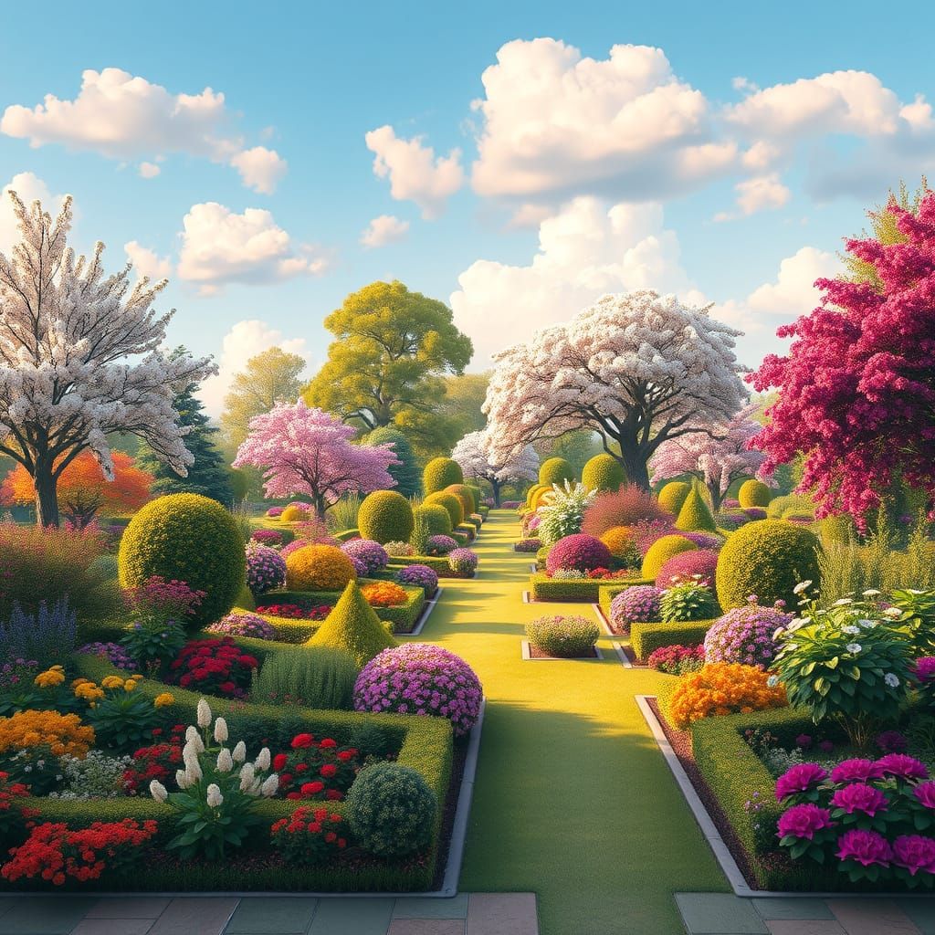 Vibrant Botanical Garden in Meticulous 4K Detail