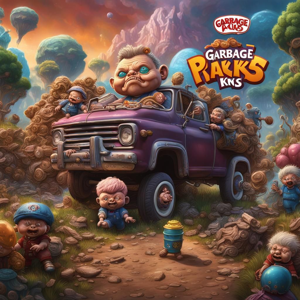 Detailed Garbage Pail Kids Matte Painting