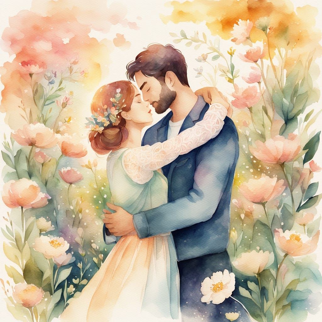 Romantic Garden Whimsy in Watercolor