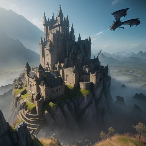 Epic Fantasy Dragon Flight: Cinematic 3D Render