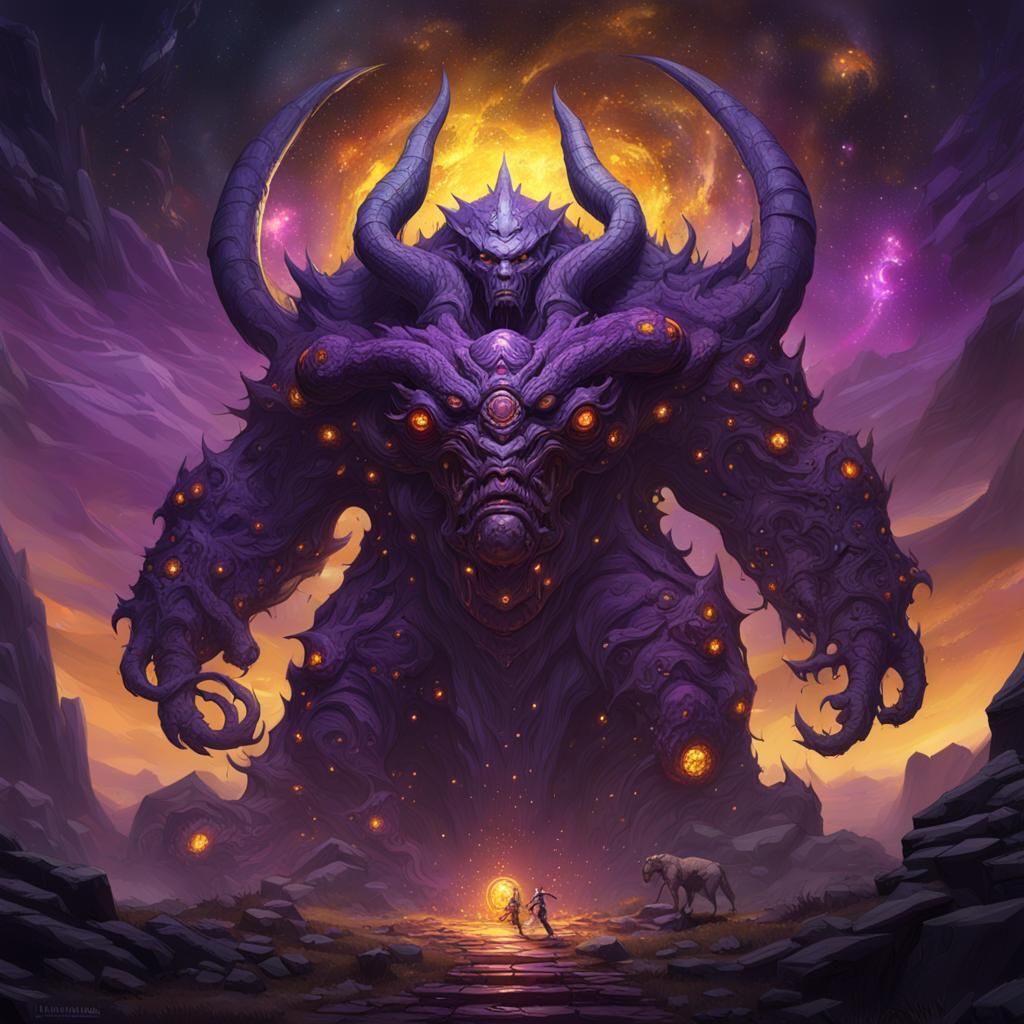 Cosmic Abomination in Dark Fantasy Style