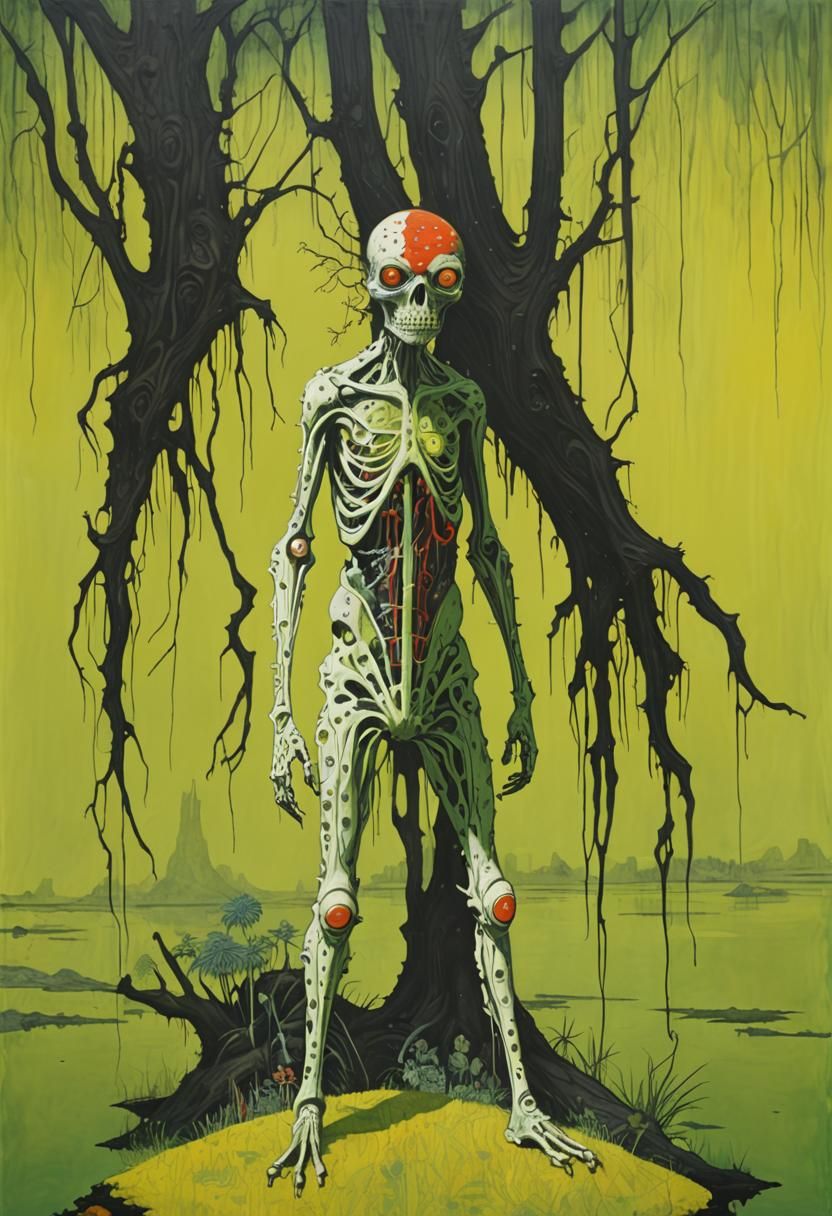 Intricate Artwork in Style of Modern Masters