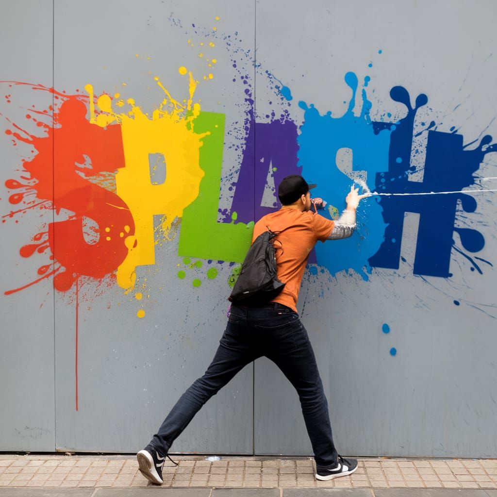 Graffiti Art: Splash of Color on City Wall
