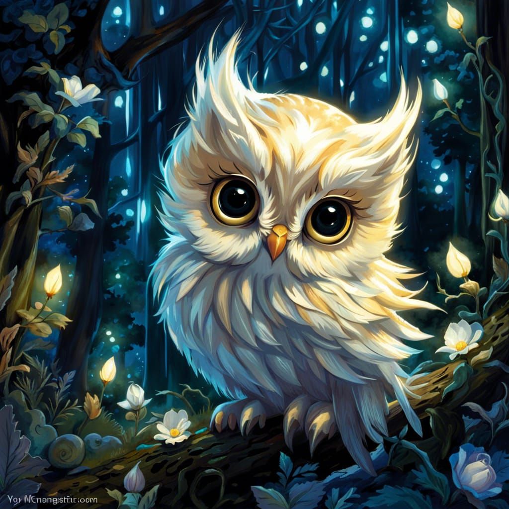 Bioluminescent Garden Portrait in Enchanted Style