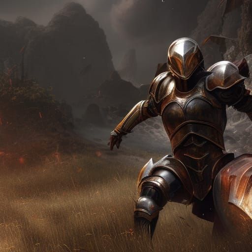 Intricately Detailed Armor in 3D Cinematic Style