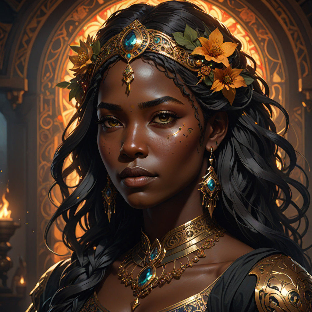 Dark Fantasy Queen in Triadic Colors