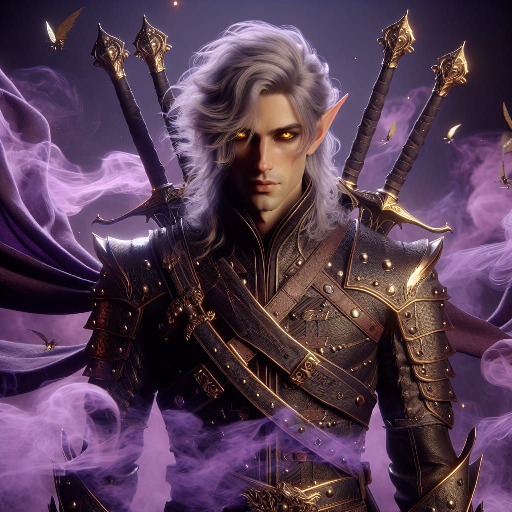 Elven Rogue in Ethereal Fairycore Concept Art