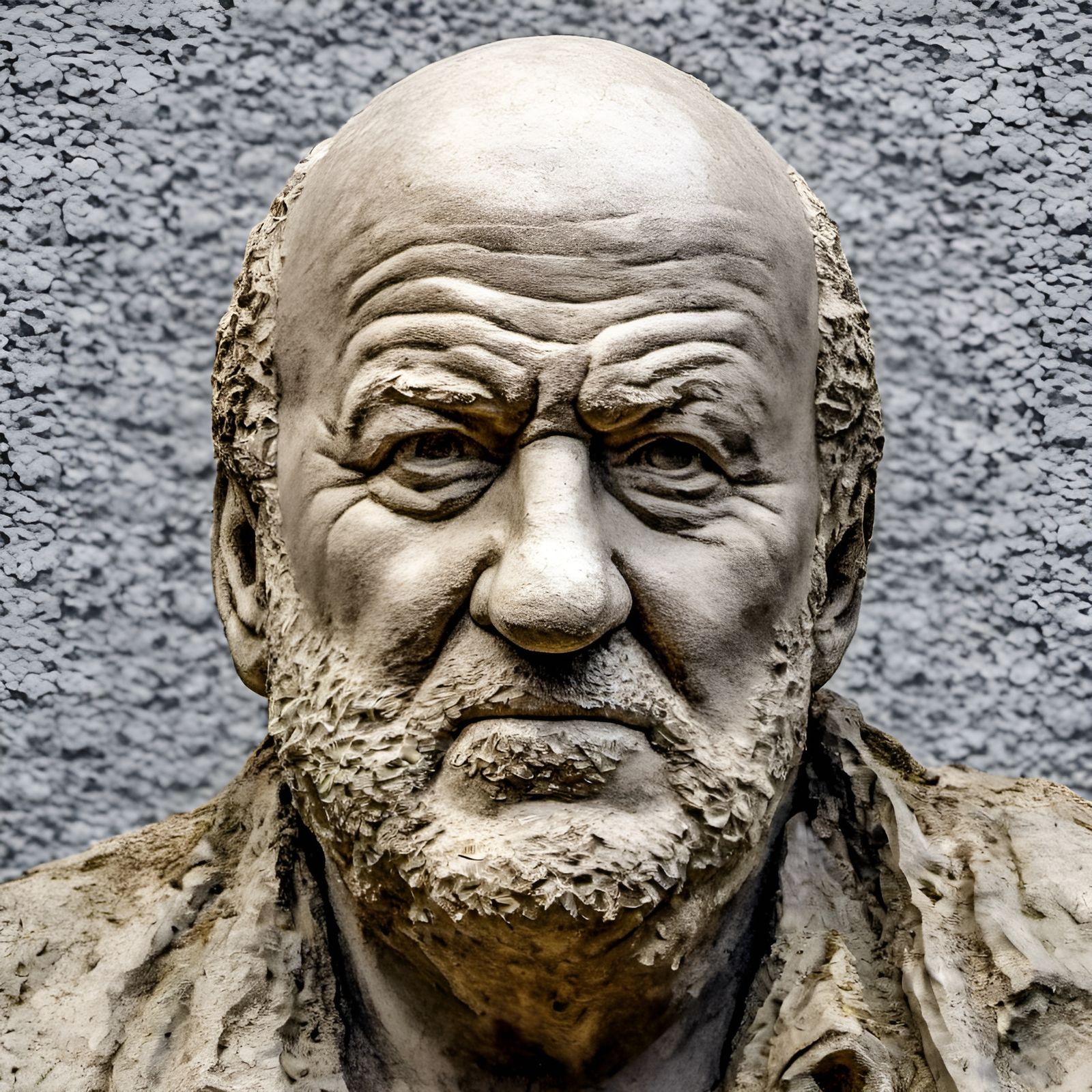 Photorealistic Marble Bust Sculpture in Art Gallery