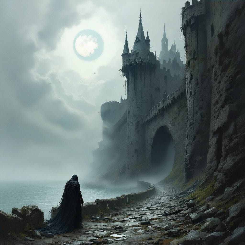 Grimdark Landscape Painting in the Style of Jean-Léon Huens