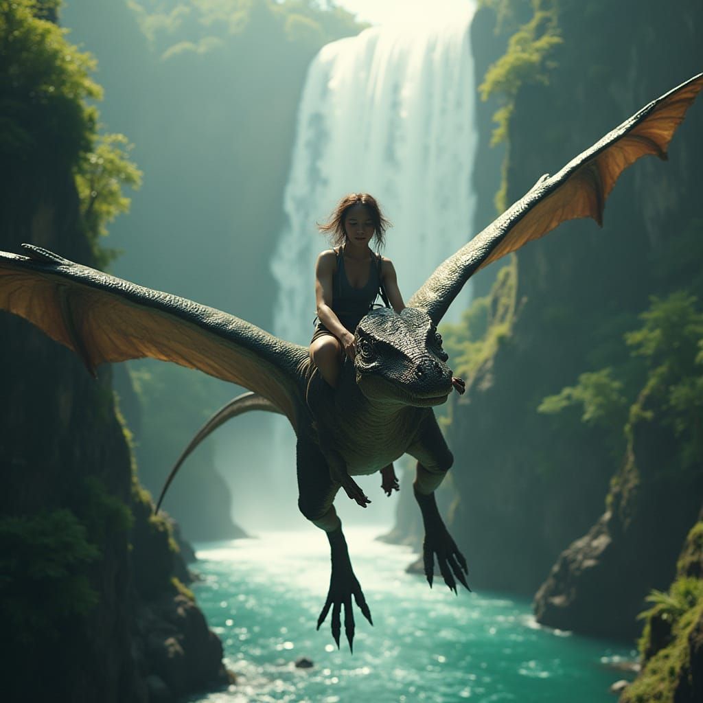 Riding a Flying Dinosaur Above Crystal River