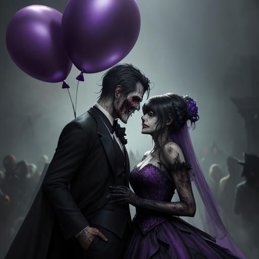 Zombie Prom Night in Dark Fantasy Style