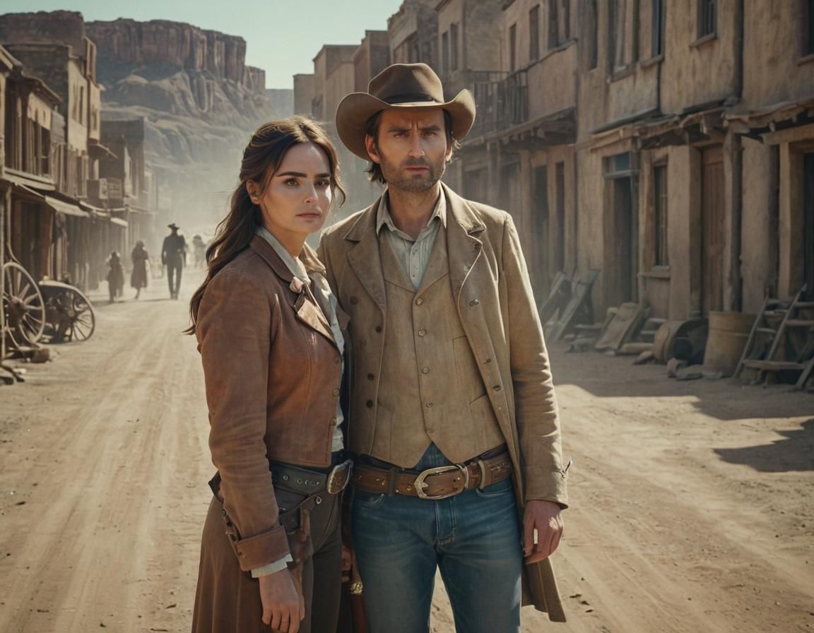 Cowboy David Tennant and Cowgirl Jenna Coleman