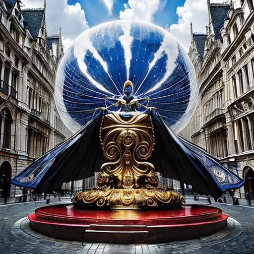 Klimt-Inspired Surreal Portrait in Vibrant Colors