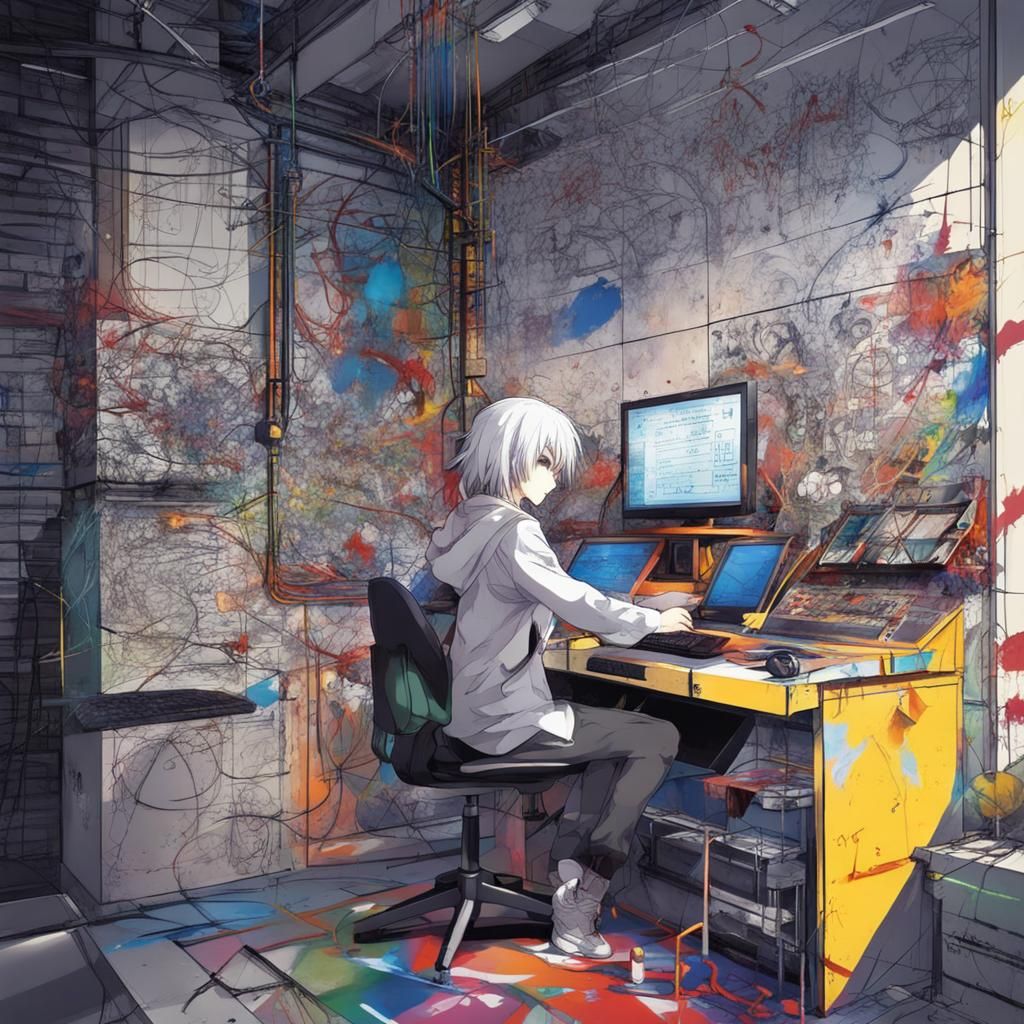 Anime Style Math Concepts with Graffiti Art