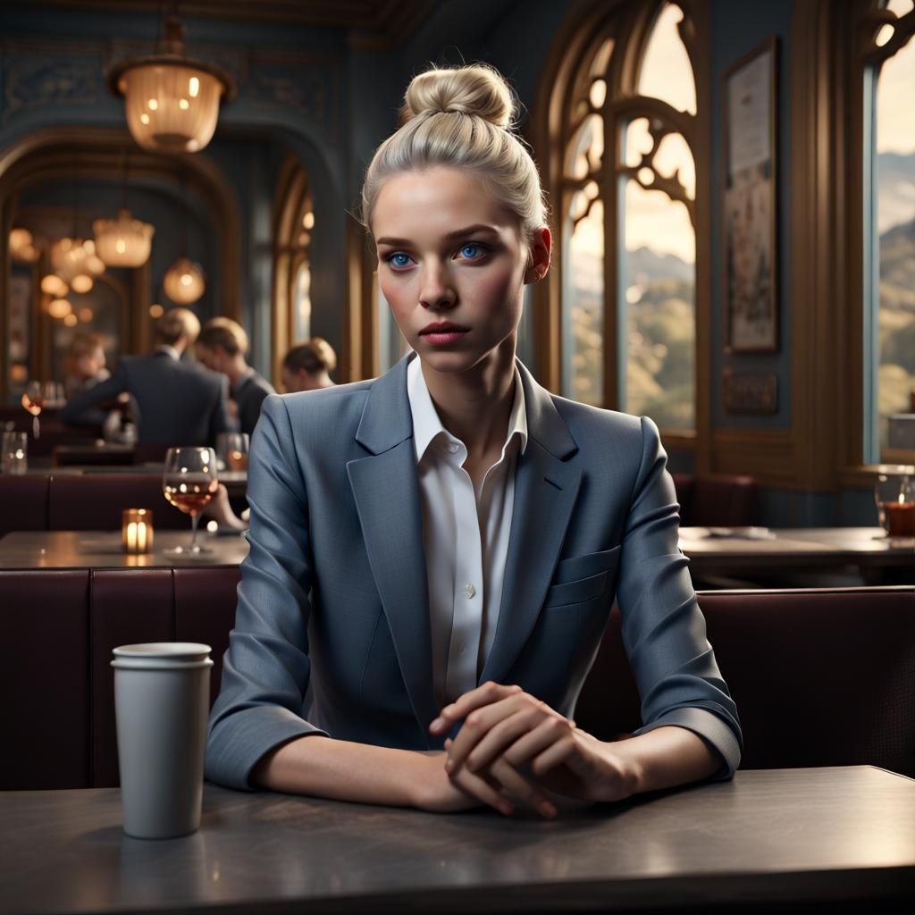 Girl in Business Suit: Fantasy Concept Art