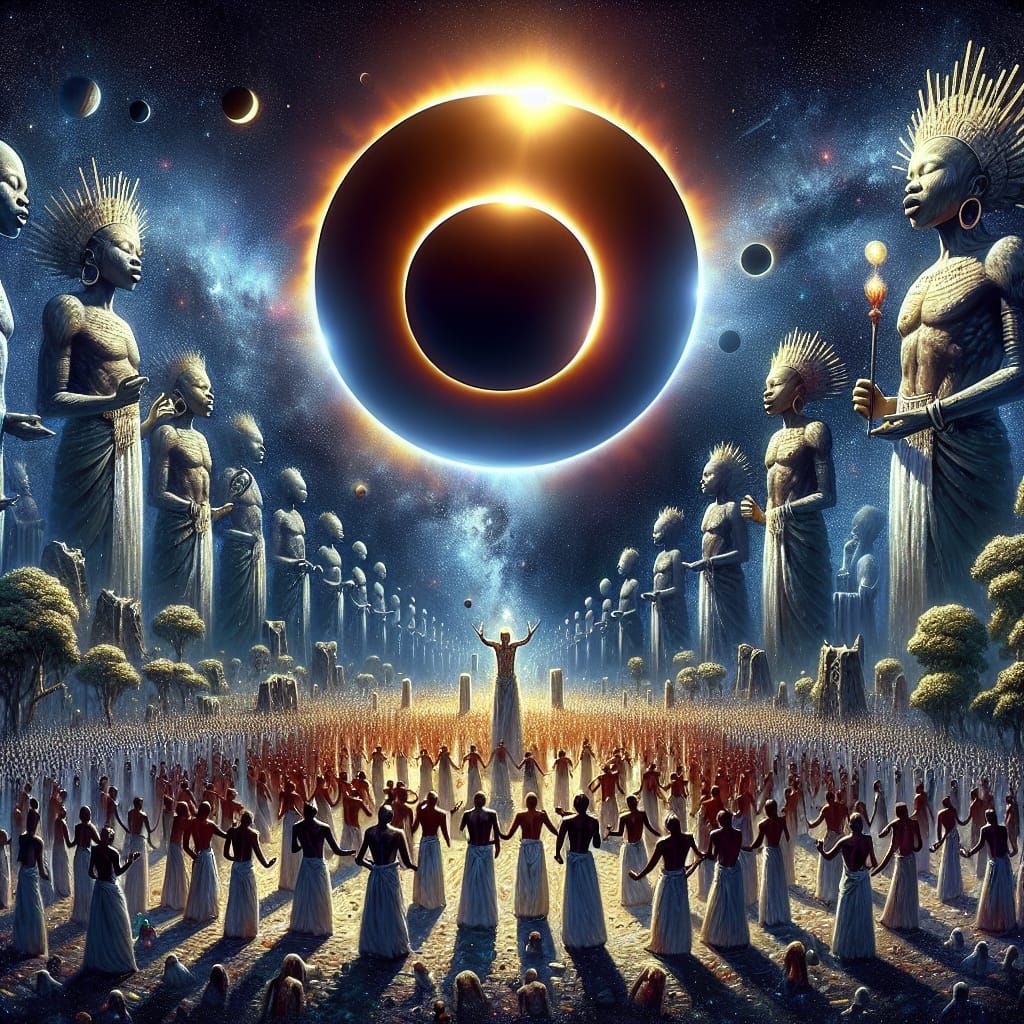 Solar Eclipse Mystic Arts Oil Painting